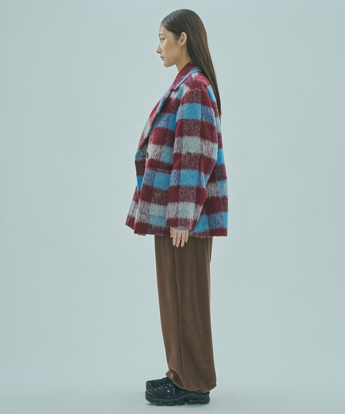 ROSE BUD（ローズバッド）の「SHAGGY CHECK COAT（その他アウター・レディース・イエロー/ブルー・ONE SIZE）」の17枚目の写真