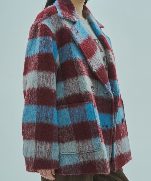 ROSE BUD（ローズバッド）の「SHAGGY CHECK COAT（その他アウター・レディース・イエロー/ブルー・ONE SIZE）」の19枚目の写真