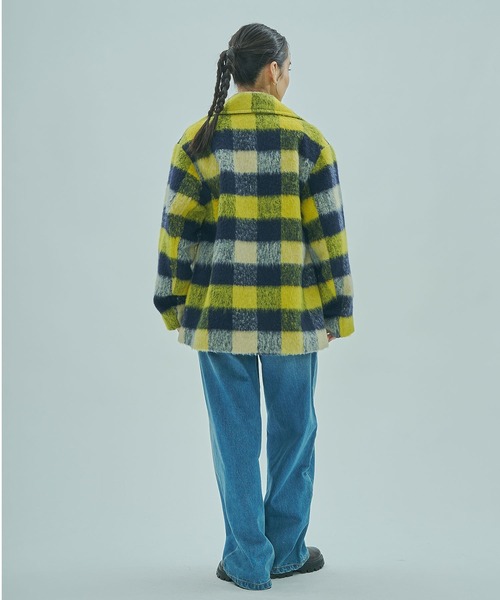 ROSE BUD（ローズバッド）の「SHAGGY CHECK COAT（その他アウター・レディース・イエロー/ブルー・ONE SIZE）」の11枚目の写真