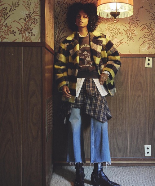 ROSE BUD（ローズバッド）の「SHAGGY CHECK COAT（その他アウター