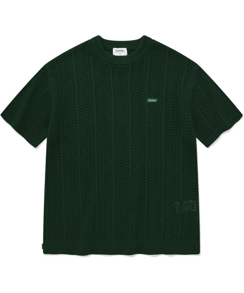 COVERNAT(カバーナット)の「ケーブルラウンドハーフニットグリーン(ニット/セーター・レディース・その他・MEDIUM/LARGE/SMALL/X-LARGE)」の1枚目の写真