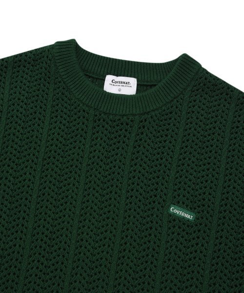 COVERNAT(カバーナット)の「ケーブルラウンドハーフニットグリーン(ニット/セーター・レディース・その他・MEDIUM/LARGE/SMALL/X-LARGE)」の3枚目の写真