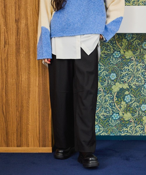 niko and...(ニコアンド)の「ヘリンボンカーブパンツ(その他パンツ・レディース・グレー/ブラック/アイボリー・FREE)」の2枚目の写真