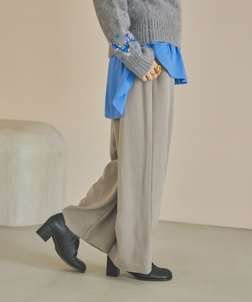 niko and...(ニコアンド)の「ヘリンボンカーブパンツ(その他パンツ・レディース・グレー/ブラック/アイボリー・FREE)」の10枚目の写真