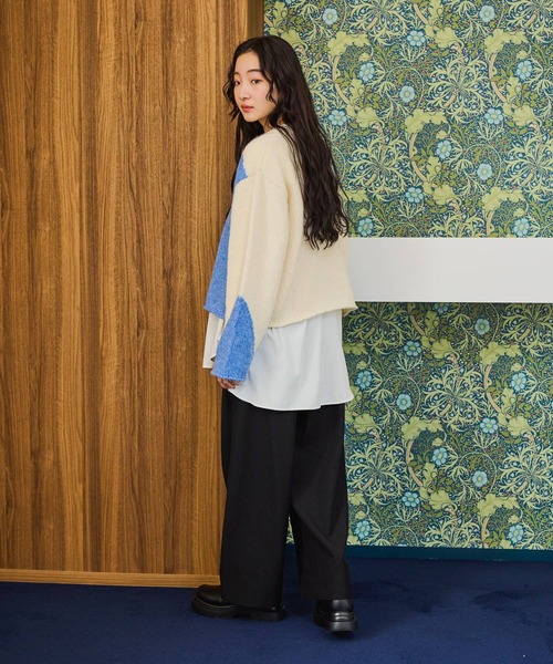 niko and...(ニコアンド)の「ヘリンボンカーブパンツ(その他パンツ・レディース・グレー/ブラック/アイボリー・FREE)」の5枚目の写真