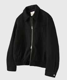 AOTT（アンアウトピット）の「ウールブレンド2WAYカラーブルゾンブラック（MA-1）」