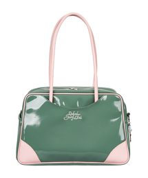 NAKED SURF CLUB（ネイキッドサーフクラブ）の「NSC エナメルショルダーバッグ (ライトカーキ)（ショルダーバッグ・メンズ）」