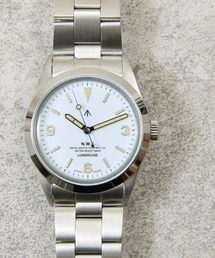 NAVAL WATCH（ナバルウォッチ）の「NAVAL WATCH ナバルウォッチ/ Produced By LOWERCASE PNP SV case Thinner 3Link Metal Strap White Dial w/Vintage White Lume プロデュースバイロウワーケース メカニカル3連メタルバンド腕時計 / FRXF003（アナログ腕時計）」