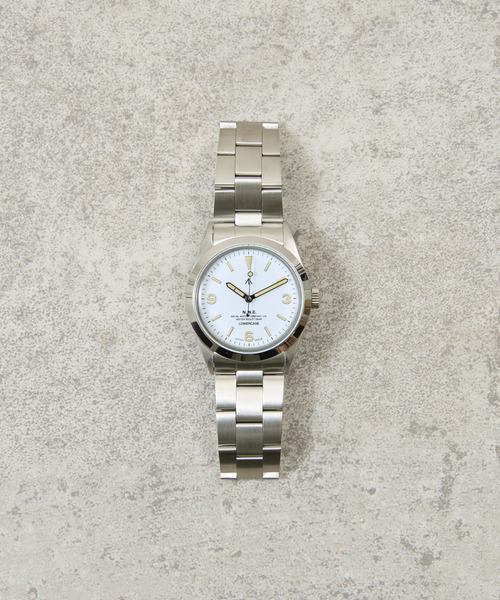NAVAL WATCH(ナバルウォッチ)の「NAVAL WATCH ナバルウォッチ/ Produced By LOWERCASE PNP SV case Thinner 3Link Metal Strap White Dial w/Vintage White Lume プロデュースバイロウワーケース メカニカル3連メタルバンド腕時計 / FRXF003(アナログ腕時計・メンズ・ホワイト・FREE)」の4枚目の写真