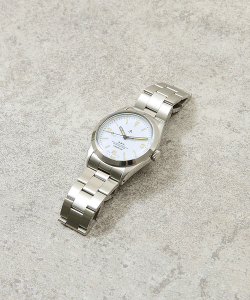NAVAL WATCH(ナバルウォッチ)の「NAVAL WATCH ナバルウォッチ/ Produced By LOWERCASE PNP SV case Thinner 3Link Metal Strap White Dial w/Vintage White Lume プロデュースバイロウワーケース メカニカル3連メタルバンド腕時計 / FRXF003(アナログ腕時計・メンズ・ホワイト・FREE)」の5枚目の写真