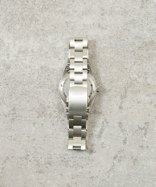 NAVAL WATCH(ナバルウォッチ)の「NAVAL WATCH ナバルウォッチ/ Produced By LOWERCASE PNP SV case Thinner 3Link Metal Strap White Dial w/Vintage White Lume プロデュースバイロウワーケース メカニカル3連メタルバンド腕時計 / FRXF003(アナログ腕時計・メンズ・ホワイト・FREE)」の6枚目の写真