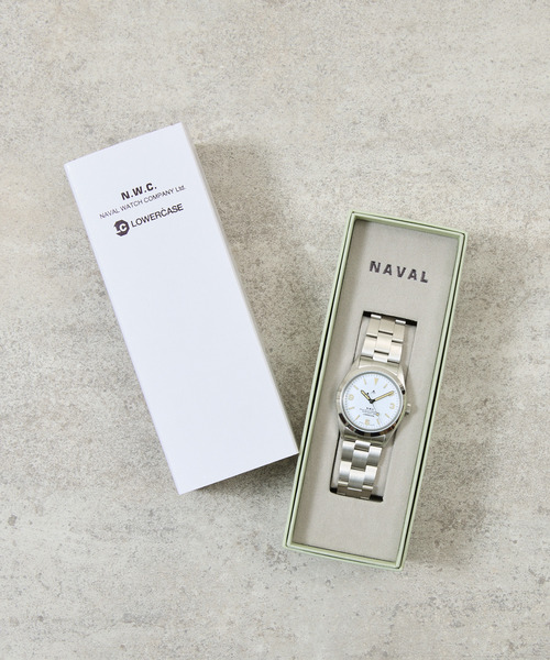 NAVAL WATCH(ナバルウォッチ)の「NAVAL WATCH ナバルウォッチ/ Produced By LOWERCASE PNP SV case Thinner 3Link Metal Strap White Dial w/Vintage White Lume プロデュースバイロウワーケース メカニカル3連メタルバンド腕時計 / FRXF003(アナログ腕時計・メンズ・ホワイト・FREE)」の9枚目の写真