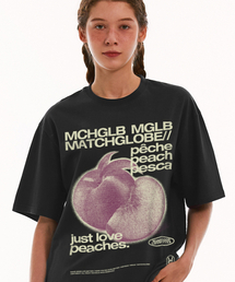 ピーチスオーバーサイズTシャツ(ブラック)