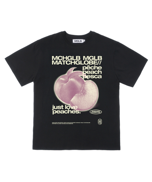 MATCHGLOBE(マッチグローブ)の「ピーチスオーバーサイズTシャツ(ブラック)(Tシャツ/カットソー・レディース・その他・FREE)」の6枚目の写真