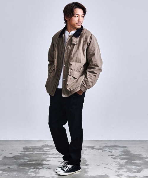 Dickies(ディッキーズ)の「『Dickies/ディッキーズ』CNピーチ薄中綿ワークジャケット(ブルゾン・メンズ・ブラック/オリーブ・LL/L/M)」の8枚目の写真