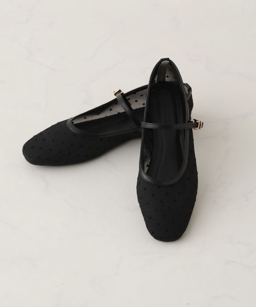 RAGEBLUE(レイジブルー)の「スクエアトゥフラットシューズ(パンプス・レディース・ブラック/ブラウン系4/ドット・MEDIUM/LARGE)」の17枚目の写真