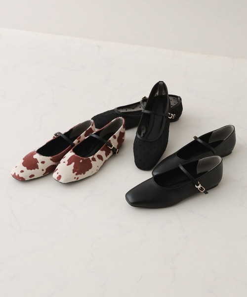RAGEBLUE(レイジブルー)の「スクエアトゥフラットシューズ(パンプス・レディース・ブラック/ブラウン系4/ドット・MEDIUM/LARGE)」の19枚目の写真