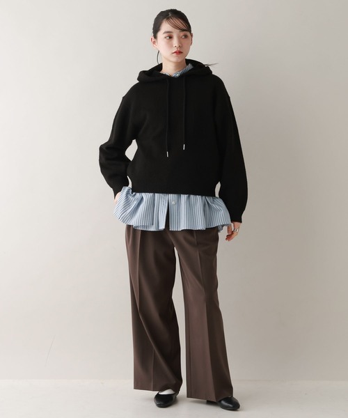 RAGEBLUE(レイジブルー)の「スクエアトゥフラットシューズ(パンプス・レディース・ドット/ブラウン系4/ブラック・MEDIUM/LARGE)」の22枚目の写真