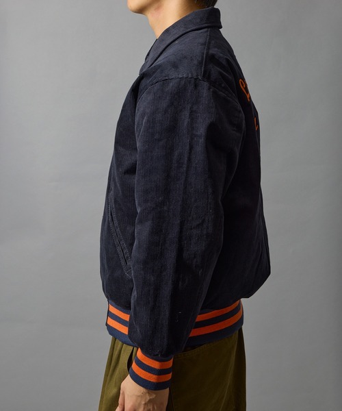 BUTWIN（バトウィン）の「【BUTWIN / バトウィン】コーデュロイスタンジャン（スタジャン・メンズ・ネイビー/ブラウン・M/L）」の3枚目の写真