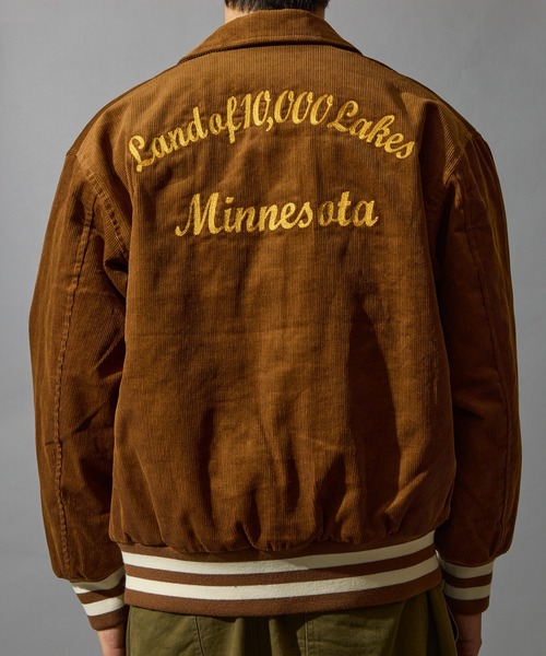 BUTWIN（バトウィン）の「【BUTWIN / バトウィン】コーデュロイスタンジャン（スタジャン・メンズ・ネイビー/ブラウン・M/L）」の6枚目の写真