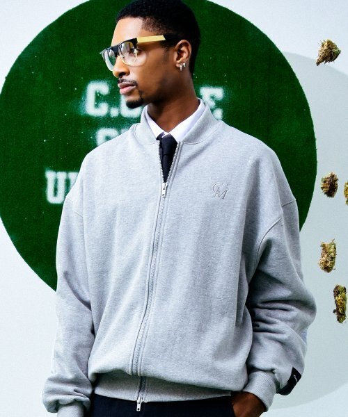 セール】[UNISEX] Fleece-Back Cotton-Jersey and Padded Shell Zip-Up