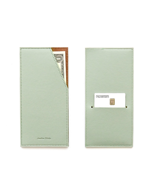 FUNNYMADE(ファニーメイド)の「Leather Cash Pocket Money Envelope Golf Wallet (8 Colors)(札入れ/マネークリップ・レディース・ブラック/ダークグリーン/ブラウン/ピンク/ミント/ブルーグレー/ラベンダー/バーガンディー・FREE)」の6枚目の写真