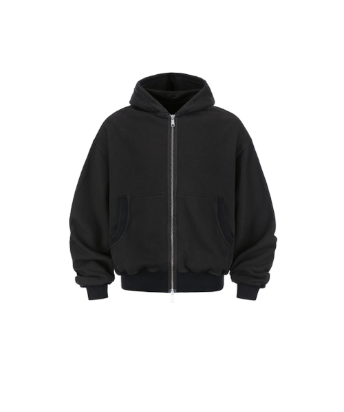 9999ARCHIVE(9999アーカイブ)の「Vintage Big Logo Hood Zip-UP (2WAY)(パーカー・レディース・ブラック・2/3)」の2枚目の写真