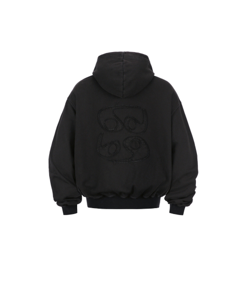 9999ARCHIVE(9999アーカイブ)の「Vintage Big Logo Hood Zip-UP (2WAY)(パーカー・レディース・ブラック・2/3)」の3枚目の写真