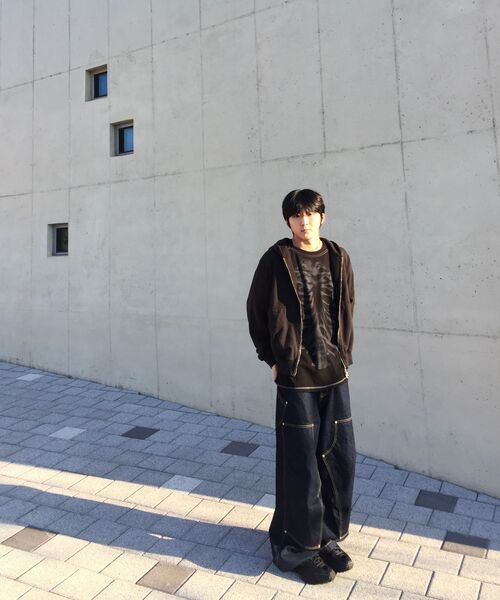 9999ARCHIVE(9999アーカイブ)の「Vintage Big Logo Hood Zip-UP (2WAY)(パーカー・レディース・ブラック・2/3)」の14枚目の写真