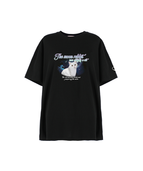 LULUCHOU(ルルシュ)の「Actually a Cat T-shirt - BLACK(Tシャツ/カットソー・レディース・その他・FREE)」の4枚目の写真