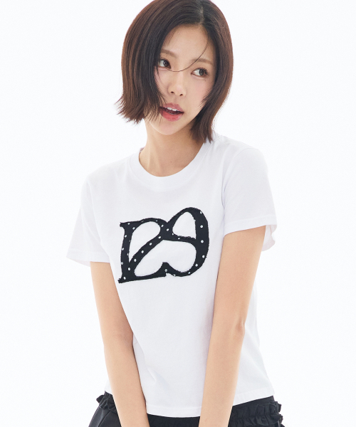 ILLIGO(イリゴ)の「129ロゴパッチTシャツホワイトドット(Tシャツ/カットソー・レディース・ホワイト・OS)」の10枚目の写真