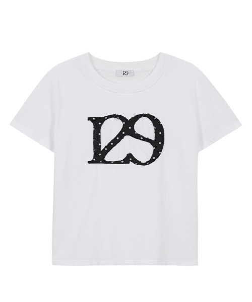 ILLIGO(イリゴ)の「129ロゴパッチTシャツホワイトドット(Tシャツ/カットソー・レディース・ホワイト・OS)」の6枚目の写真