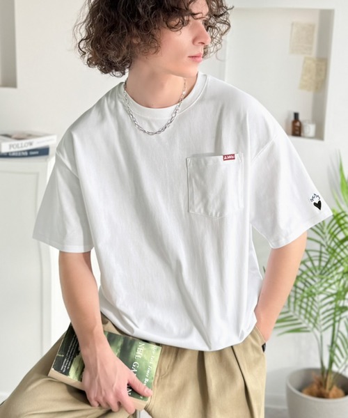 Java(ジャバ)の「《JaVaジャバコラボ》男女でお揃いできちゃう!バックプリントで差がつく個性派T♪ 裾スピンドル フロッキーバックプリントビッグTシャツ(Tシャツ/カットソー・レディース・ネイビー/チャコール/オフホワイト/ブラウン・MEDIUM/LARGE/X-LARGE/SMALL)」の18枚目の写真