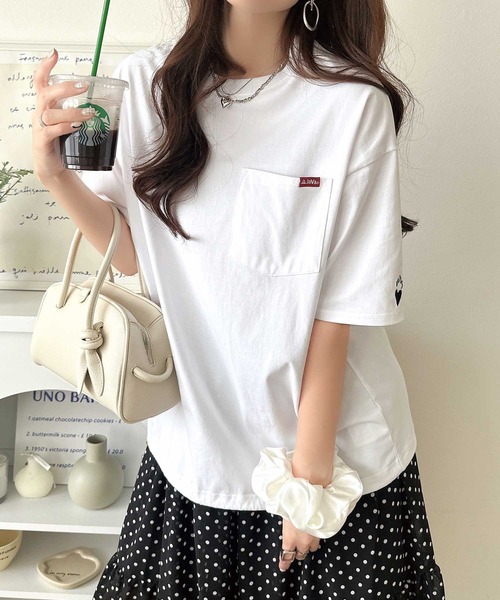 Java(ジャバ)の「《JaVaジャバコラボ》男女でお揃いできちゃう!バックプリントで差がつく個性派T♪ 裾スピンドル フロッキーバックプリントビッグTシャツ(Tシャツ/カットソー・レディース・ネイビー/チャコール/オフホワイト/ブラウン・MEDIUM/LARGE/X-LARGE/SMALL)」の10枚目の写真