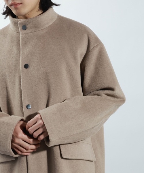 BAYFLOW（ベイフロー）の「ウールライクスタンドコート（その他アウター・メンズ・チャコール/キャメル・MEDIUM/LARGE）」の12枚目の写真