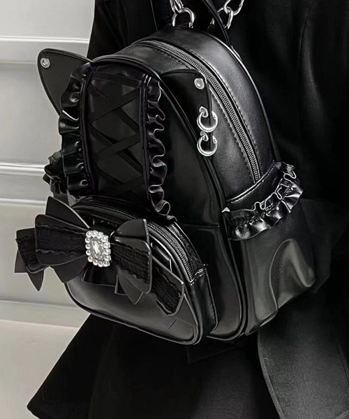 セール】【urge select】ねこ耳×りぼん ゴスロリ リュック（バック