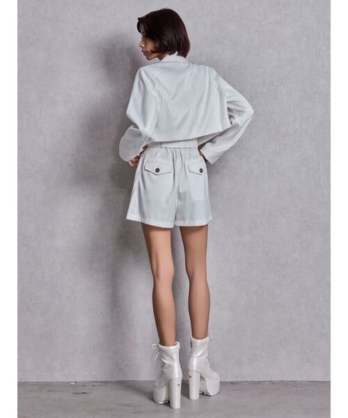 GYDA(ジェイダ)の「Symmetry GYDA GLITTERジャケット(テーラードジャケット・レディース・オフホワイト/ブラック・FREE)」の6枚目の写真