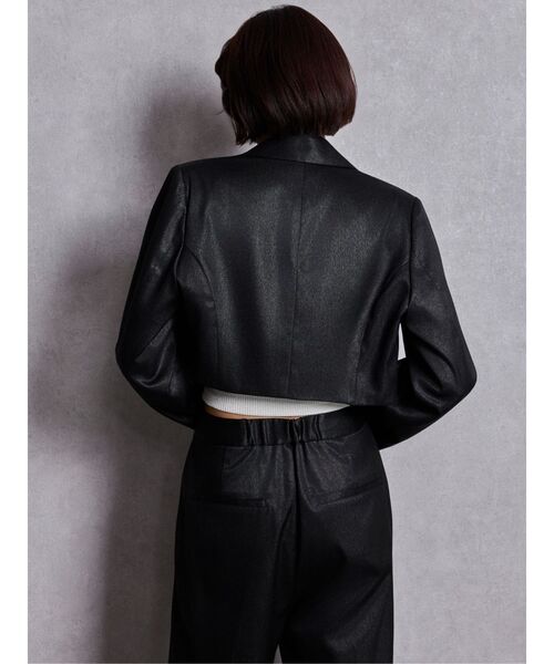 GYDA(ジェイダ)の「Symmetry GYDA GLITTERジャケット(テーラードジャケット・レディース・オフホワイト/ブラック・FREE)」の8枚目の写真