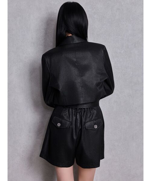 GYDA(ジェイダ)の「Symmetry GYDA GLITTERジャケット(テーラードジャケット・レディース・オフホワイト/ブラック・FREE)」の14枚目の写真