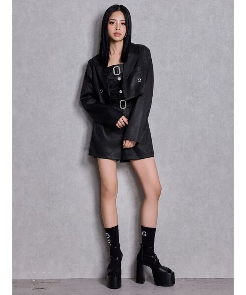 GYDA(ジェイダ)の「Symmetry GYDA GLITTERジャケット(テーラードジャケット・レディース・オフホワイト/ブラック・FREE)」の15枚目の写真