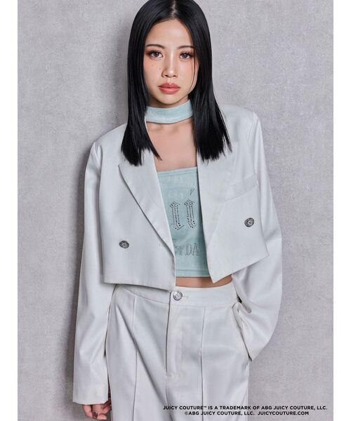 GYDA(ジェイダ)の「Symmetry GYDA GLITTERジャケット(テーラードジャケット・レディース・オフホワイト/ブラック・FREE)」の17枚目の写真