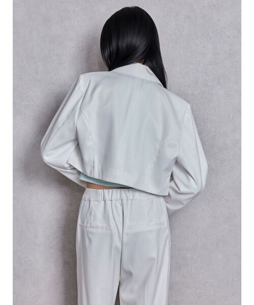 GYDA(ジェイダ)の「Symmetry GYDA GLITTERジャケット(テーラードジャケット・レディース・オフホワイト/ブラック・FREE)」の18枚目の写真