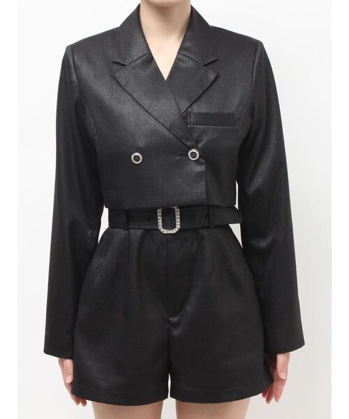 GYDA(ジェイダ)の「Symmetry GYDA GLITTERジャケット(テーラードジャケット・レディース・オフホワイト/ブラック・FREE)」の21枚目の写真