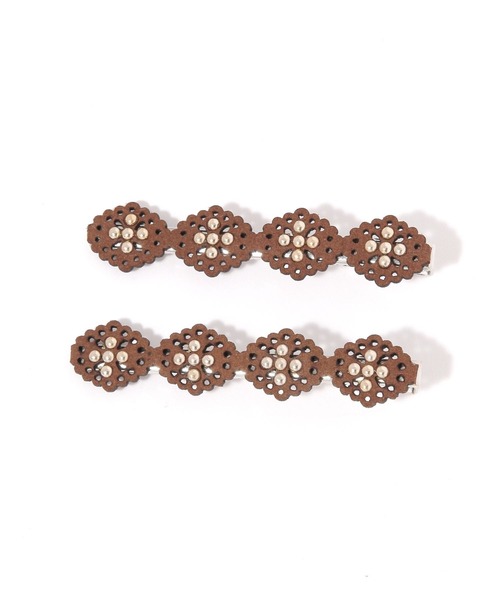 niko and...（ニコアンド）の「フェルトモチーフヘアクリップ（バレッタ/ヘアクリップ・レディース・ブラウン/ブラック・0）」の2枚目の写真