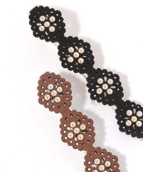 niko and...（ニコアンド）の「フェルトモチーフヘアクリップ（バレッタ/ヘアクリップ・レディース・ブラウン/ブラック・0）」の3枚目の写真