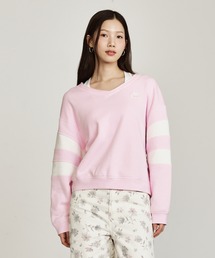 ナイキ スポーツウェア クラブ フリース ウィメンズ オーバーサイズド Vネック スウェットシャツ / Nike Sportswear Club Fleece Women's Oversized V-Neck Sweatshirt IQ0085-663 Pink Foam