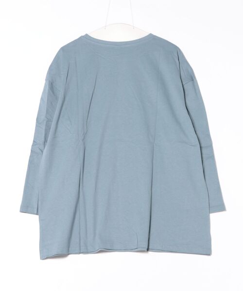 Cinderella(シンデレラ)の「カットソー 長袖 レディース ロング丈 カジュアル ドロップショルダー ゆったり 春 秋 冬 おしゃれ かわいい 無地 シンプル 女性 きれいめ ラフ 大きいサイズ リラックス 綿100% コットン(Tシャツ/カットソー・レディース・ブルー/グレー/ブラック/ダークグレー/ホワイト・MEDIUM/LARGE)」の18枚目の写真