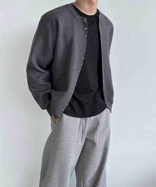 SBG(エスビー)の「SBG フロントボタン クルーネックカーディガン(カーディガン/ボレロ・メンズ・グレー・LARGE/MEDIUM)」の3枚目の写真