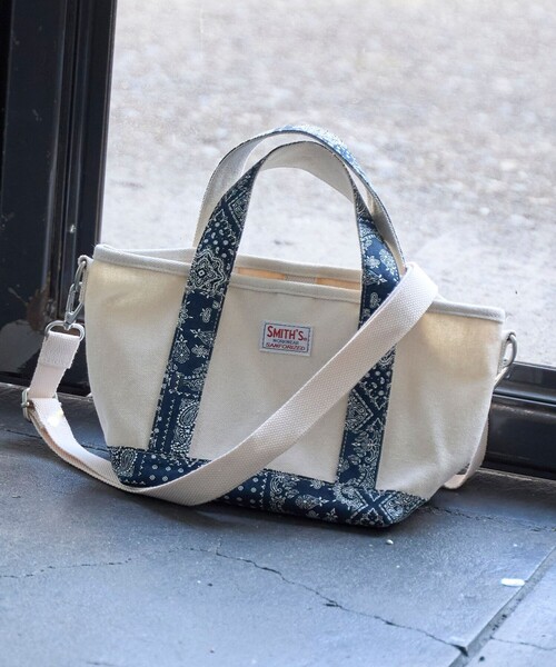 SMITH'S(スミス)の「SMITH'S(スミス)別注ミニトート(トートバッグ・メンズ・ブラック/ベージュ/ネイビー・FREE)」の3枚目の写真