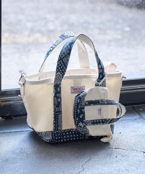 SMITH'S(スミス)の「SMITH'S(スミス)別注ミニトート(トートバッグ・メンズ・ブラック/ベージュ/ネイビー・FREE)」の4枚目の写真